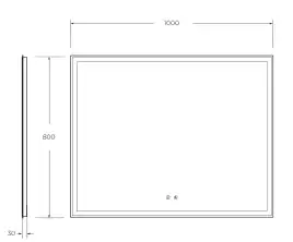 Зеркало BelBagno SPC-GRT 100х80 SPC-GRT-1000-800-LED-TCH-SND с подстветкой, сенсорный выключатель, голосовым управлением и подогревом