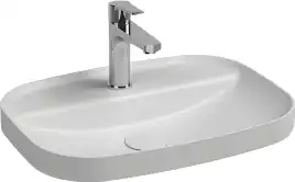 Раковина накладная Allen Brau Fantasy 55х40х11 4.11034.21, Белая глянцевая