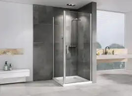 Душевой уголок ABBER Sonnenstrand 80х90 см, AG04080-S90, профиль хром, стекло прозрачное