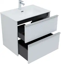 Тумба под раковину Aquanet Вита 70 белый матовый, подвесная, 330476