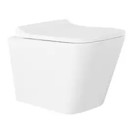 Подвесной унитаз Azario Teramo AZ-0052 безободковый, с сиденьем микролифт, Белый глянцевый