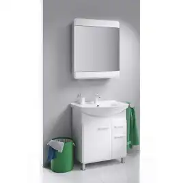 Тумба с раковиной напольная Aqwella Corsica 75 см, KOR0107, цвет Белый