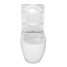 Унитаз напольный Azario Renda AZ-8693 безободковый, с бачком и сидением микролифт, Белый глянцевый