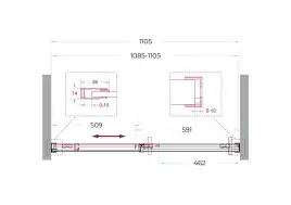 Душевая дверь BelBagno SOFT_CLOSE-1-BF-1-110-C-Cr стекло прозрачное, профиль Хром