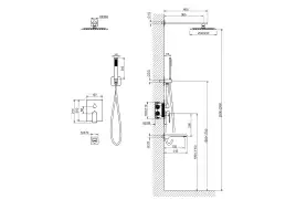 Душевая система Aquatek ЛИРА AQ1473CR, Хром