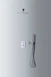 Душевая система Allen Brau Priority 5.31014-00 для ванны с изливом, термостатическая, встраиваемая, Хром