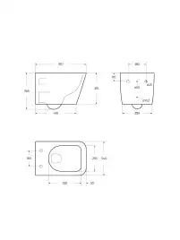 Унитаз подвесной BelBagno KRAFT-TOR BB7106CH-TOR/SC безободковый с сиденьем и смывом TORNADO