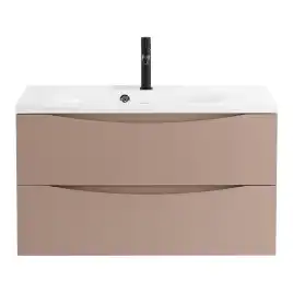 Тумба под раковину BelBagno MARINO-800-2C-SO-CL-P подвесная Capucino Lucido