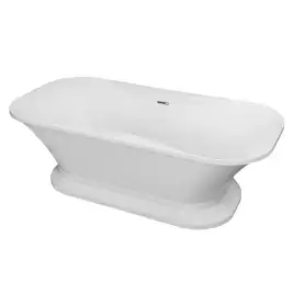 Ванна акриловая AZARIO BORDEAUX 180x90 BOR18090, свободностоящая, в комплекте с сифоном и металлической рамой, белая