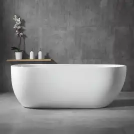 Акриловая ванна Abber 150х70 AB9341-1.5, отдельностоящая, Белая глянцевая