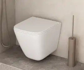 Подвесной унитаз Grossman GR-4479SQC безободковый, смыв торнадо, Белый глянцевый