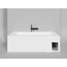 Ванна Salini ORLANDA KIT PLUS 190х100 102114G из материала S-Sense, Белая глянцевая