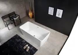 Ванна акриловая Azario LINCOLN 170х80, отдельностоящая, в комплекте с сифоном и металлической рамой, цвет белый (LIN17080)