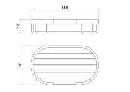 Мыльница для ванной Aquatek AQ4956BG, Золото матовое