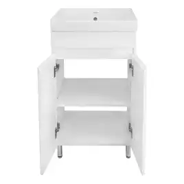 Тумба с раковиной Azario Эстима 50 CS00094634, напольная, Белая глянцевая