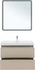 Тумба под раковину Aquanet Вега 2.0 80 бежевый, подвесная, 337943