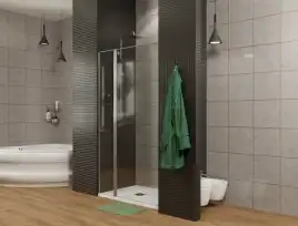 Душевая дверь Allen Brau Priority 140 см, 3.31012.BBA, профиль Черный, стекло Прозрачное