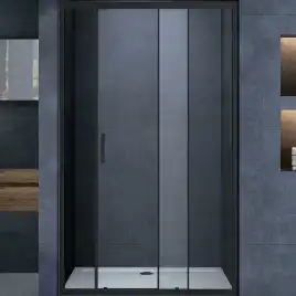 Душевая дверь Vincea Alpha 110 см, VDS-3AL110CLB, профиль Черный, стекло Прозрачное