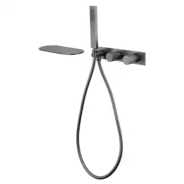 Смеситель для ванны с душем Abber Rund AF8731NG встраиваемый, с внутренней частью, Никель