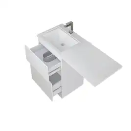 Тумба под раковину Grossman Марсал 120 напольная, под стиральную машину, белая глянцевая (121203)