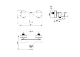 Смеситель для душа Aquatek Оберон AQ1260BG, Золото матовое