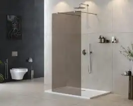 Душевая перегородка CEZARES LIBERTA-L-2-100-120-BR-Cr стекло Tонированная бронза, профиль Хром