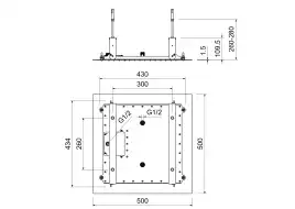 Верхний душ Aquatek встраиваемый AQ2082MB, Черный матовый