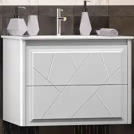 Тумба с раковиной Opadiris Луиджи 80 00-00006179 подвесная цвет, белый матовый