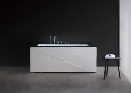 Акриловая ванна Gemy G9258 180х100 с гидромассажем, прямоугольная