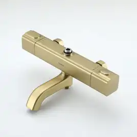 Душевая система Gappo G2491-3 с тропическим душем и термостатом, Золото матовое