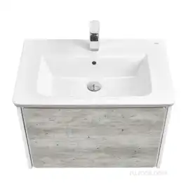 Тумбы под раковину Roca Ronda 70 ZRU9303003 подвесная, цвет, Белый матовый / Бетон