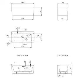 Акриловая ванна AVS Сканди 160х75 822-0010-WG, белая