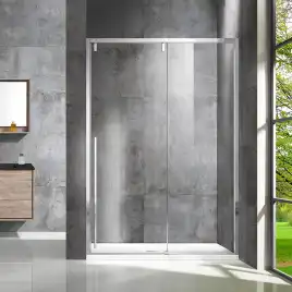 Душевая дверь Vincea Lugano 150 VDS-1L150CL-1, раздвижная, профиль хром, стекло прозрачное