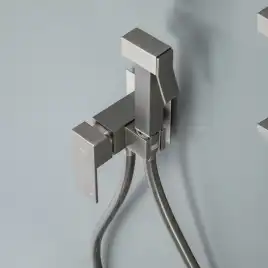 Гигиенический душ со смесителем AVS Cube 811-231-GM, оружейная сталь