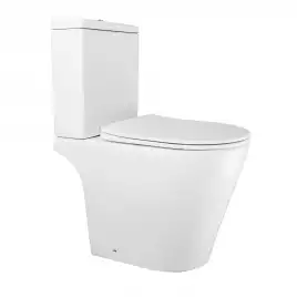 Унитаз-компакт Azario Flin AZ-1363C напольный, безободковый, с бачком и сидением микролифт, цвет белый