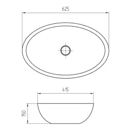 Раковина AVS Ванесса 63x42 белая