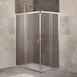 Душевой уголок BelBagno UNIQUE-AH-2-100/115-75/90-P-Cr профиль Хром стекло Рифленное