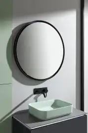 Зеркало Allen Brau Infinity 80х80 1.21017.BL с подстветкой, сенсорный выключатель, Черный