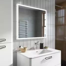 Тумба с умывальником IDDIS Brick 80 BRI80W0i95K подвесная, Белая