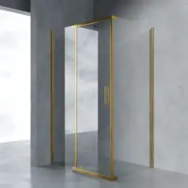 Душевой уголок AVS Фаворит 120x100 см профиль брашированное золото, стекло прозрачное, 803-0025-195-1210-GB-T