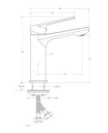 Комплект смесителей CEZARES COMFORT-CVD/LS-01 для ванной комнаты, Хром