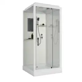 Душевая кабина Niagara Standart 80х80 ST80/15Q низкий поддон, белый профиль