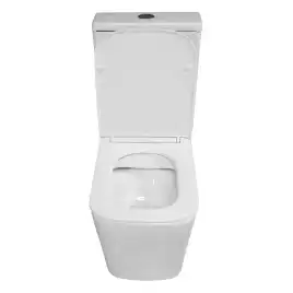 Унитаз-компакт Azario Indor AZ-T004B-R напольный, безободковый, в комплекте с бачком и сиденьем микролифт, Белый глянцевый