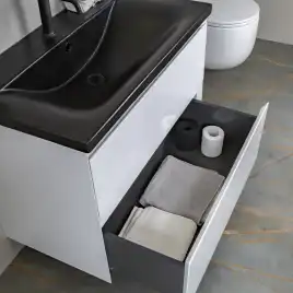 Тумба с раковиной AVS Гармония 80 белая, N821-07-800WG-01-810BM