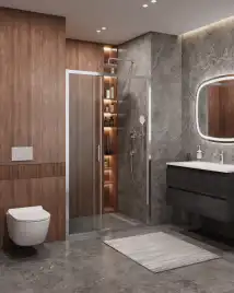 Душевая дверь CEZARES MOLVENO-BF-3-120-C-Cr-IV стекло Прозрачное, профиль Хром