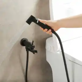 Смеситель с гигиеническим душем Aquatek Ника AQ1819MB, Черный матовый