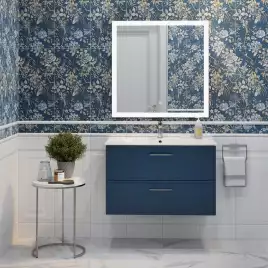 Тумба под раковину Kerama Marazzi PIANO CLASSIC 85 см, PIA.CL.85\BLU.M подвесная, синий матовый