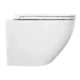 Подвесной унитаз Azario PRO PRO-0001 UQ3 безободковый, смыв Торнадо, в комплекте с сидением микролифт, Белый глянцевый