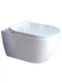 Унитаз с инсталляцией SET AQUATEK ПОЛАРИС-01-019 4в1 с тонким сиденьем микролифт и клавишей смыва Хром