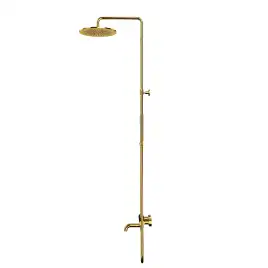 Душевая система для ванны WHITECROSS Y gold Y1234GL, термостатическая, Золото глянцевое